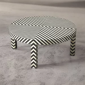 Black Bone Inlay Coffee Table
