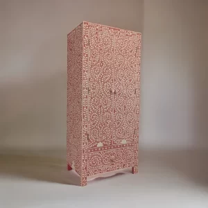 Bone Inlay Armoire Wardrobe