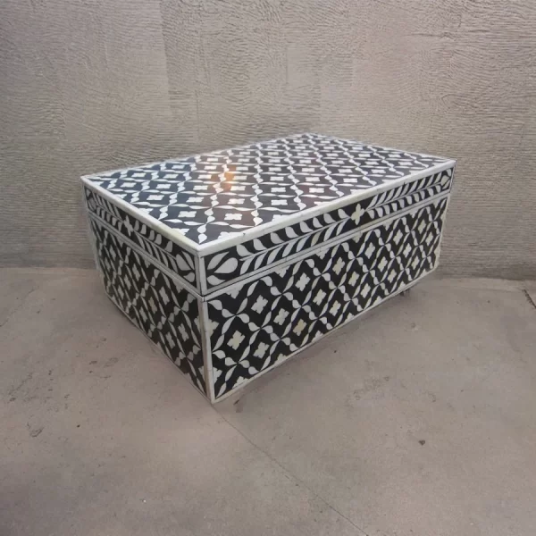 Large Bone Inlay Storage Box Buy Online Bone Inlay Black Gift Box Form India