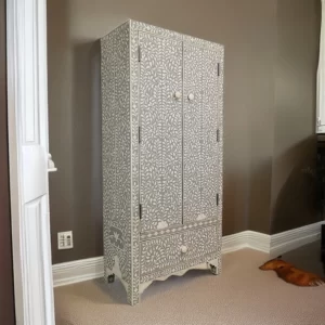 Bone Inlay Storage Wardrobe