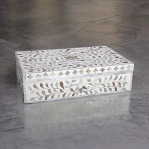 Mother of Pearl Floral White Box