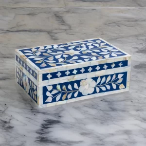 Mother of Pearl Inlay Blue Box
