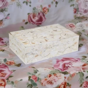 White Mother of Pearl Inlay Box