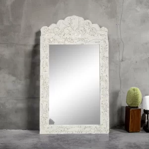 White Mother of Pearl Mirror
