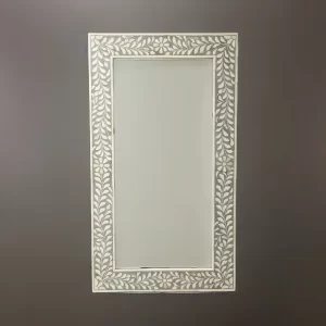Bone Inlay Grey Mirror Frame