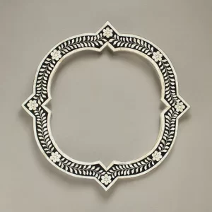Bone Inlay Wooden Mirror Frame