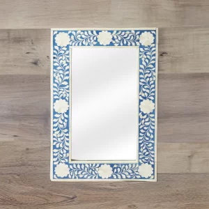 Indian Bone Inlay Blue Mirror