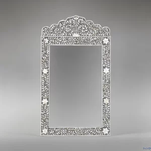 Mother of Pearl Grey Wall Mirror