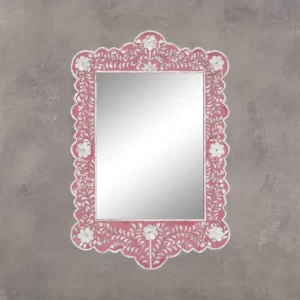 Mother of Pearl Inlay Floral Mirror