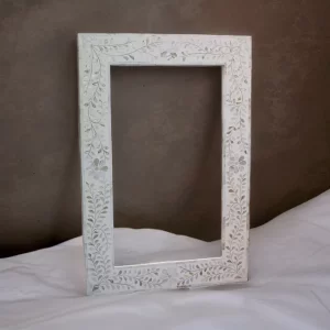 Mother of Pearl Inlay White Mirror