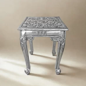 Silver Bedside Table