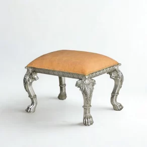 Silver Dressing Table Stool