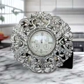 Silver Wall Clock