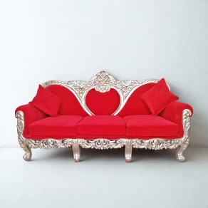 3 Seater Silver Sofa