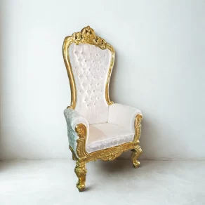 Brass High Back Chair