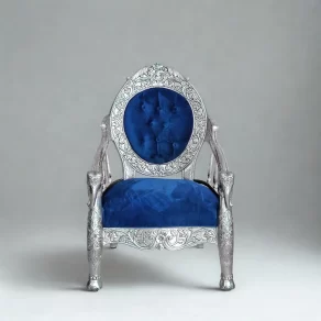 Hand Carved Silver Chair