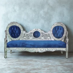 Handcrafted Silver Sofa Set