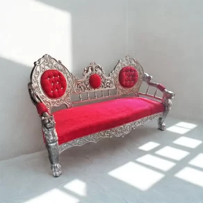 Lion Style Silver Sofa