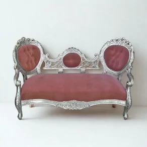 Regency Style Silver Sofa
