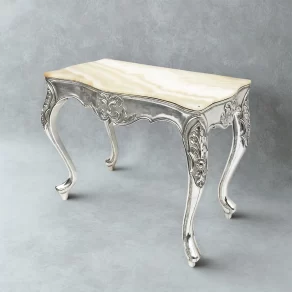 Silver Clad Console Table