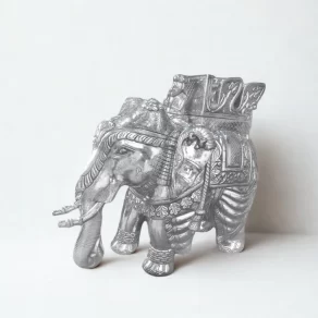 Silver Elephant Idol