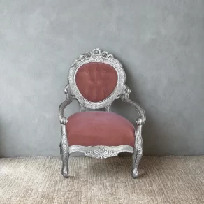 Silver Fitted Room Chair