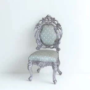 Silver Hand Carved Chair