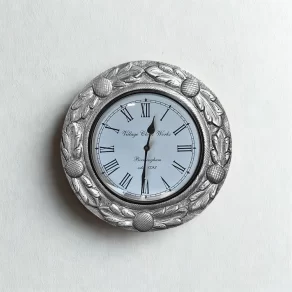Silver Wall Clock