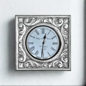 Silver Wall Clock Decor
