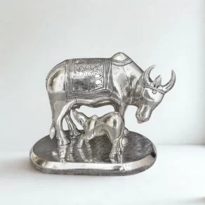 Silver Handcrafted Cow