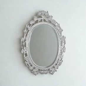 Silver Oval Mirror