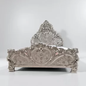 Silver Baroque Bed