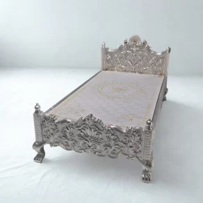 Silver Handcarved Bed