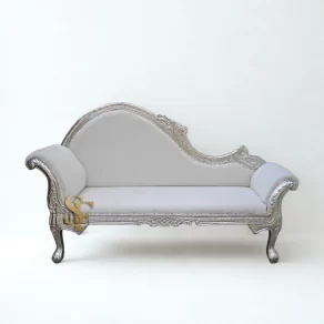 Victorian Style Silver Chaise